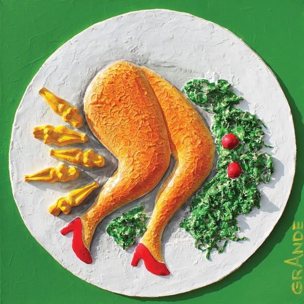 Meats: Chicken Legs With Fries by Alla GrAnde