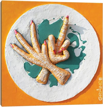 Chicken Feet In Sweet And Sour Sauce Canvas Art Print - Meat Art