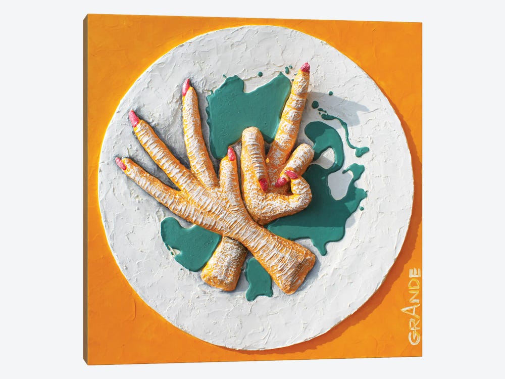 Chicken Feet In Sweet And Sour Sauce by Alla GrAnde 1-piece Canvas Wall Art