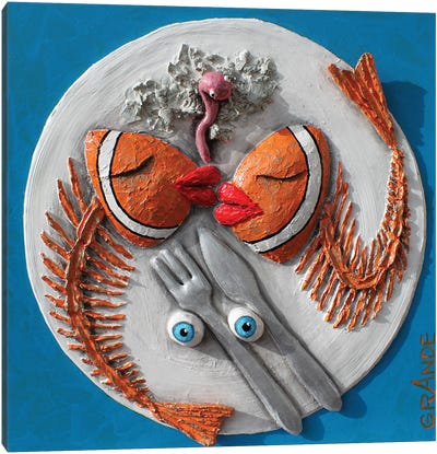 Fish With Olives Canvas Art Print - Alla GrAnde