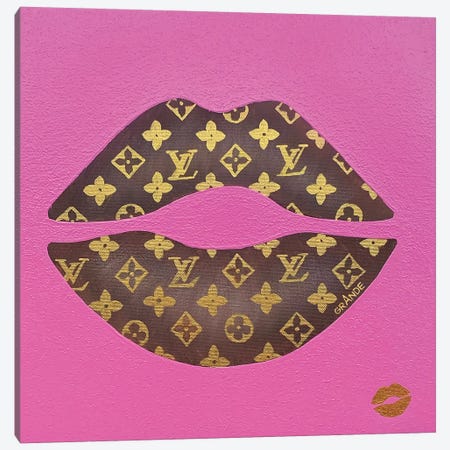 iCanvas Louis Vuitton Logo Lips Pattern On Cement by Julie Schreiber - On  Sale - Bed Bath & Beyond - 37447543