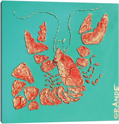 Red Lobster III Canvas Art Print - Alla GrAnde