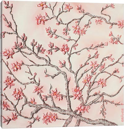 Almond Tree Canvas Art Print - Almond Blossom Art