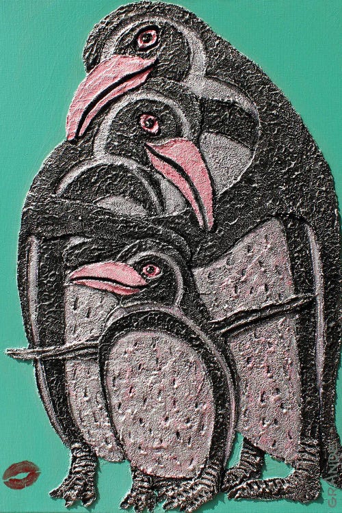 Penguin Love by Alla GrAnde wall art