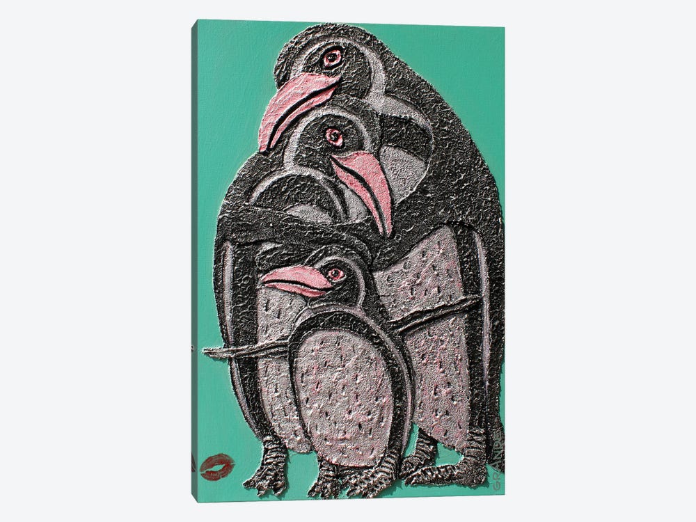 Penguin Love by Alla GrAnde 1-piece Art Print