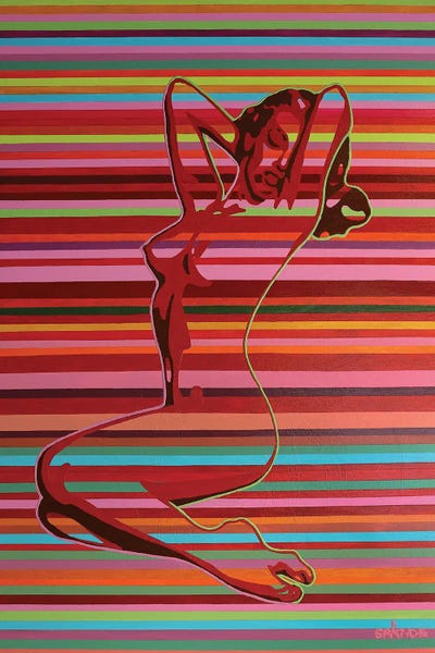 Preppy Pop Art: Stripes Akt by Alla GrAnde