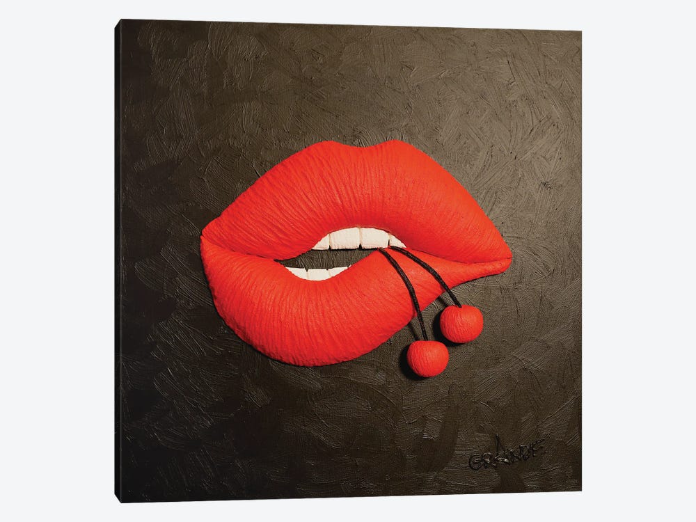 Love Cherry Lips by Alla GrAnde 1-piece Canvas Wall Art