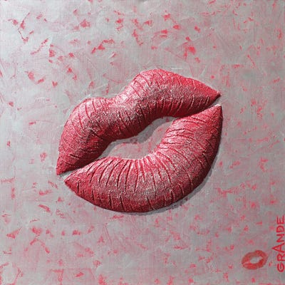 Love Red Kiss by Alla GrAnde framed wall art