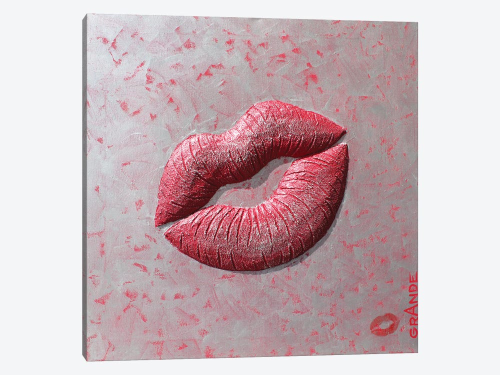 Love Red Kiss by Alla GrAnde 1-piece Canvas Wall Art