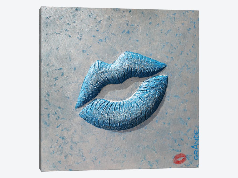 Love Blue Kiss by Alla GrAnde 1-piece Canvas Art Print