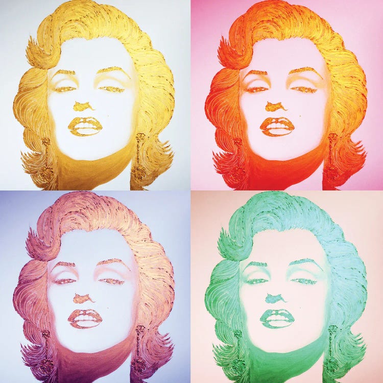 Gold Homage Marilyn Pop-Art