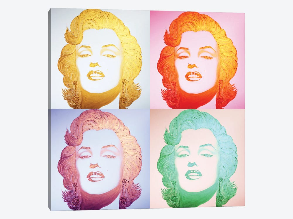 Gold Homage Marilyn Pop-Art by Alla GrAnde 1-piece Canvas Art Print