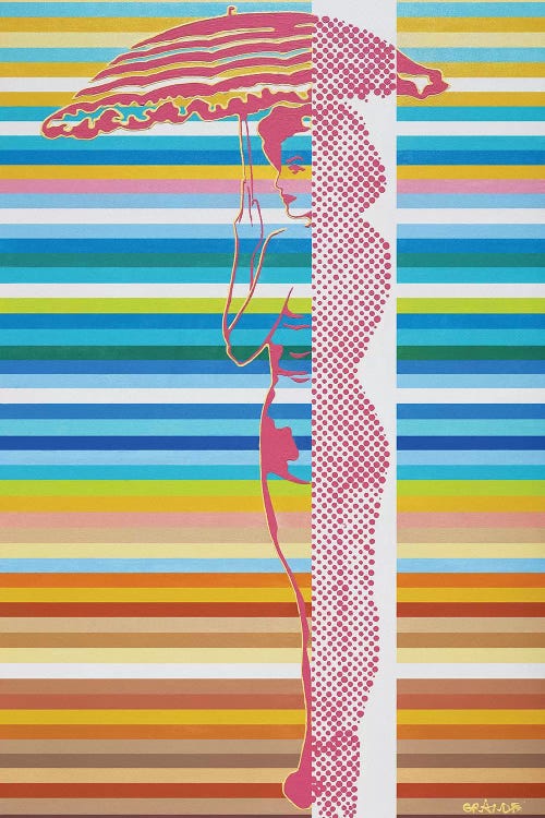 Pretty Under Umbrella by Alla GrAnde wall art