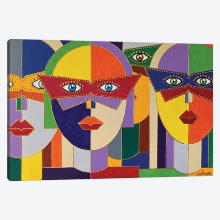 Carnival Mask Canvas Print #LGA313} by Alla GrAnde Art Print