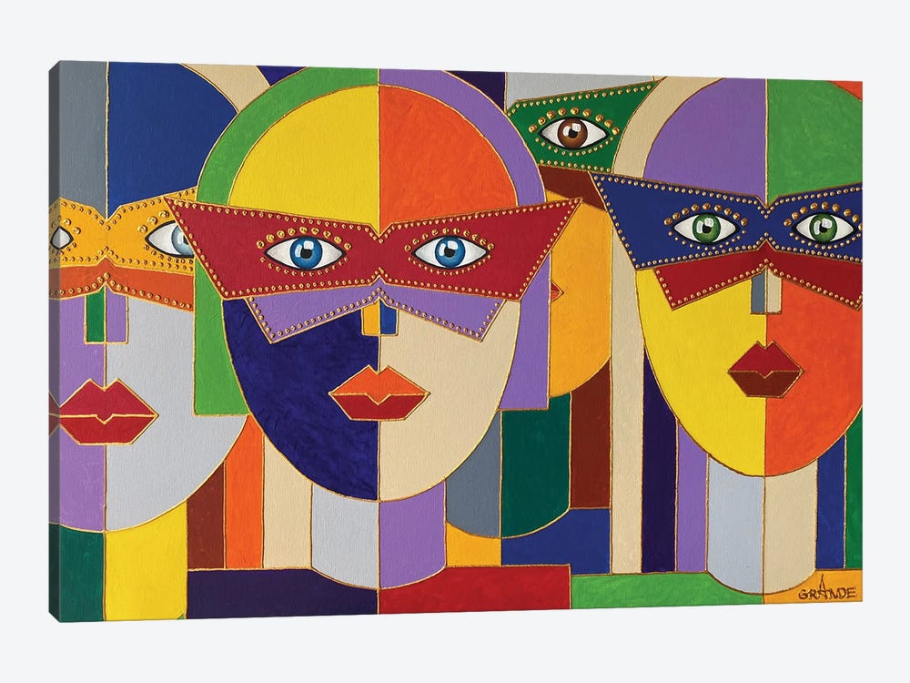 Carnival Mask by Alla GrAnde 1-piece Canvas Art Print