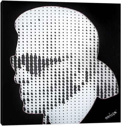 Thousand Dots Of Karl Canvas Art Print - Chanel Art
