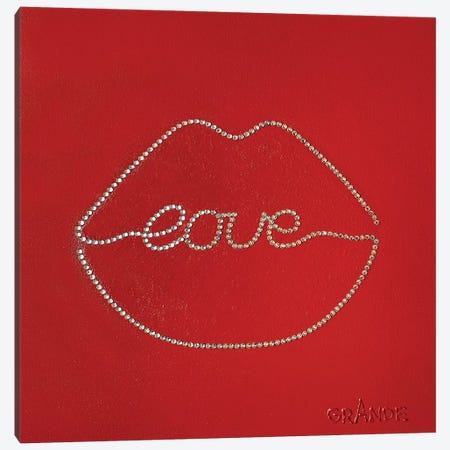 Diamond Love Kiss Canvas Print #LGA41} by Alla GrAnde Canvas Artwork