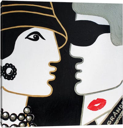 Coco & Karl Canvas Art Print - Coco Chanel