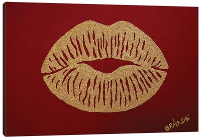 Kiss Of Desert Canvas Art Print - Lips Art