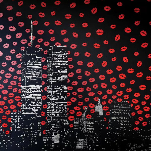 Lips: Love Kisses Over New York by Alla GrAnde