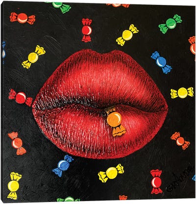 Sweet Lips Canvas Art Print - Lips Art