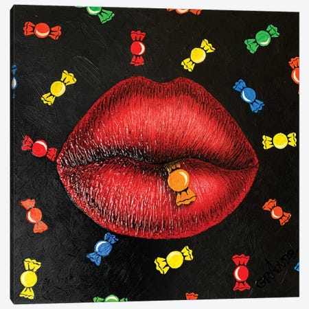 Sweet Lips Canvas Print #LGA63} by Alla GrAnde Canvas Art