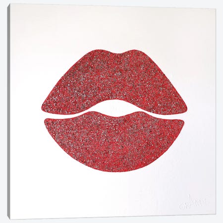 Mirror Red Lips Canvas Print #LGA68} by Alla GrAnde Canvas Art