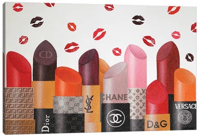 Lipsticks Paradise Canvas Art Print - Lips Art