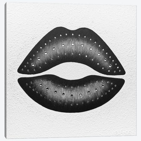 Pomaikai Barron Canvas Wall Decor Art Prints - I Do Rose Gold Lips ( Fashion > Hair & Beauty > Lips art) - 36x12 in