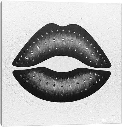 Diamond Chanel Lips Canvas Art Print - Lips Art