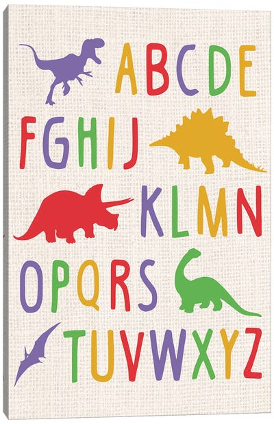 Dino Alphabet Canvas Art Print