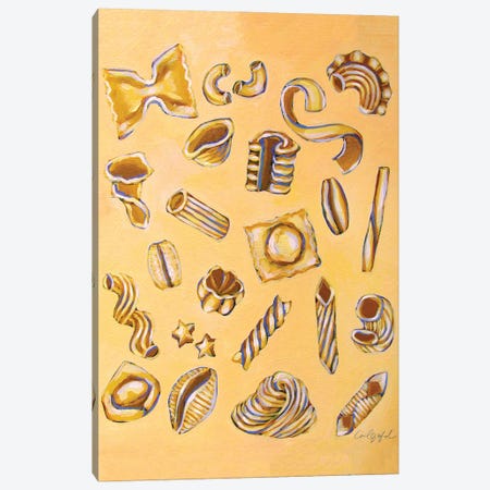 Pasta Shapes Canvas Print #LGF101} by Laurel Greenfield Art Print
