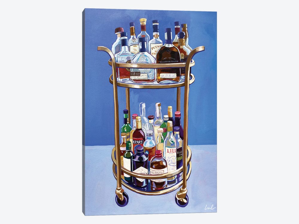 Dad's Bar Cart by Laurel Greenfield 1-piece Canvas Art
