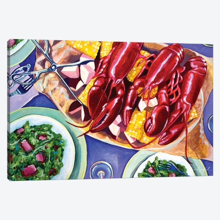 Lobster Boil Canvas Print #LGF108} by Laurel Greenfield Art Print