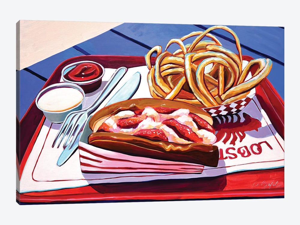 Lobster Roll With Onion Rings by Laurel Greenfield 1-piece Canvas Art Print
