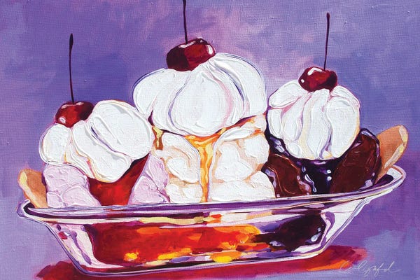 Simple Pleasures: Banana Split by Laurel Greenfield