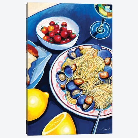 Linguine And Clams Canvas Print #LGF112} by Laurel Greenfield Canvas Art