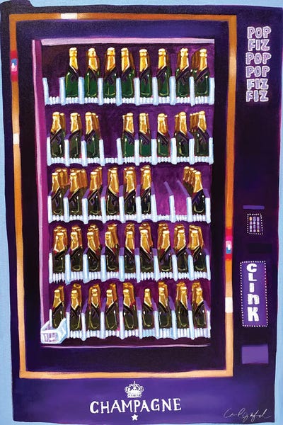 Preppy Pop Art: Champagne Vending Machine by Laurel Greenfield