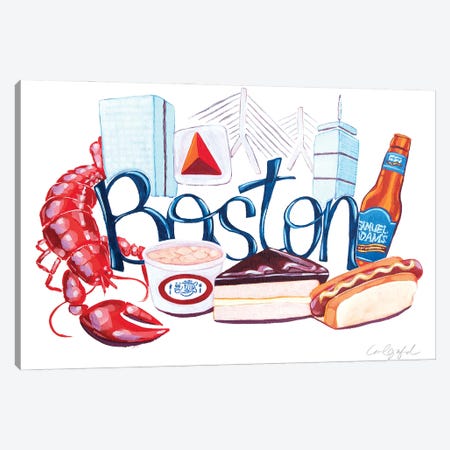 Classic Boston Foods Canvas Print #LGF116} by Laurel Greenfield Art Print