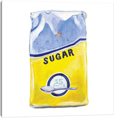Bag Of Sugar Canvas Art Print - Cooking & Baking Art