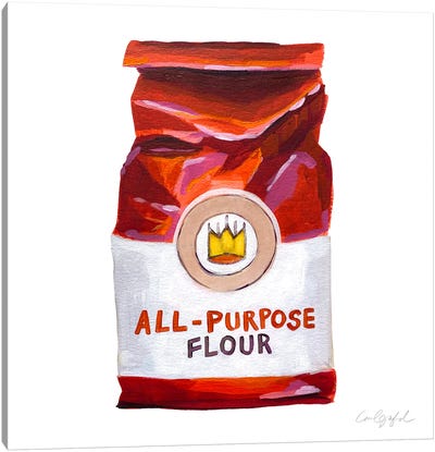 All Purpose Flour Canvas Art Print - Cooking & Baking Art
