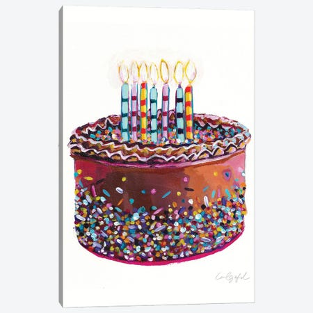 Birthday Cake Canvas Print #LGF11} by Laurel Greenfield Canvas Art