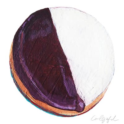 Black And White Cookie by Laurel Greenfield metal wall art