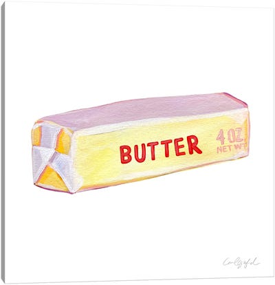 Stick Of Butter Canvas Art Print - Cooking & Baking Art