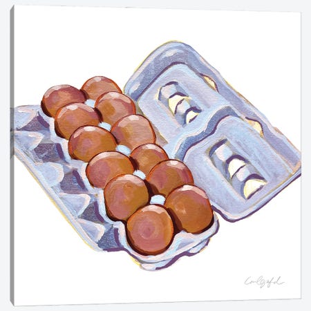 Dozen Eggs Canvas Print #LGF122} by Laurel Greenfield Art Print