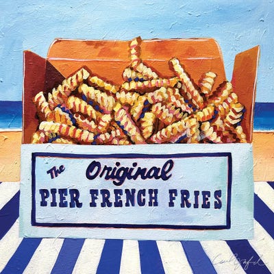Pier Fries by Laurel Greenfield metal wall art