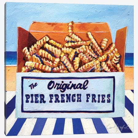 Pier Fries Canvas Print #LGF126} by Laurel Greenfield Canvas Artwork