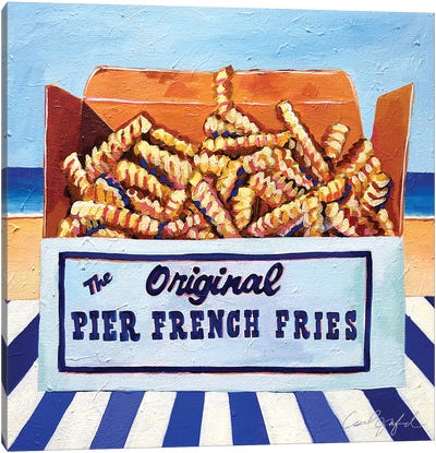 Pier Fries Canvas Art Print - Laurel Greenfield