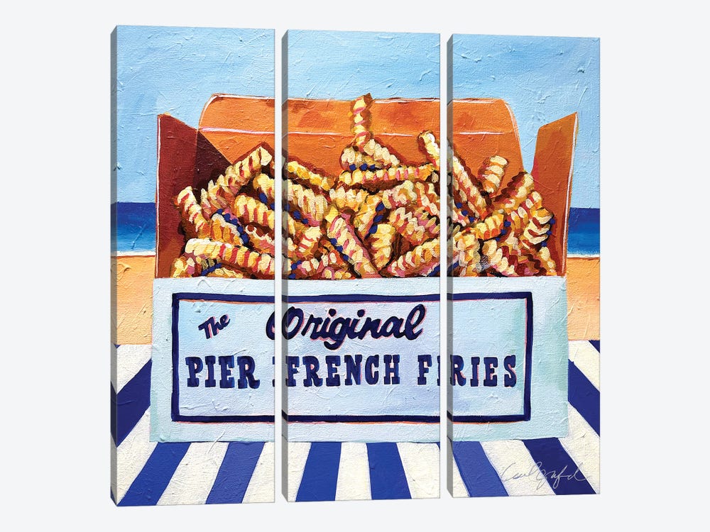Pier Fries by Laurel Greenfield 3-piece Canvas Artwork