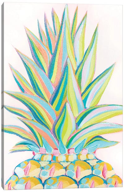 Pineapple Crown Canvas Art Print - Botanical Illustrations